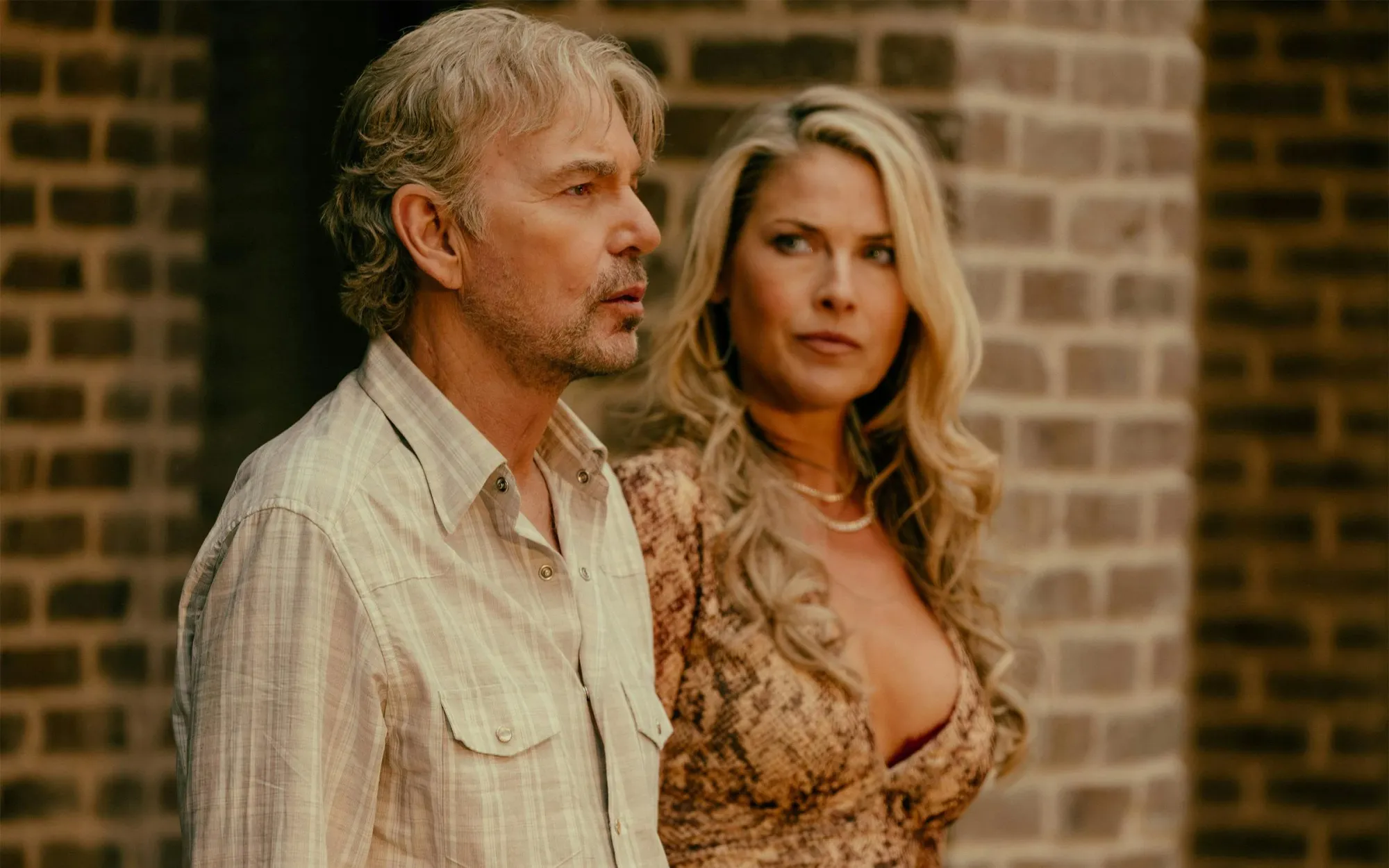 Season 2 scene showing personal stakes alongside the show's blue-collar aesthetic. Landman balances corporate drama with family melodrama, though critics note the latter often reduces women to narrative complications rather than fully realized characters.