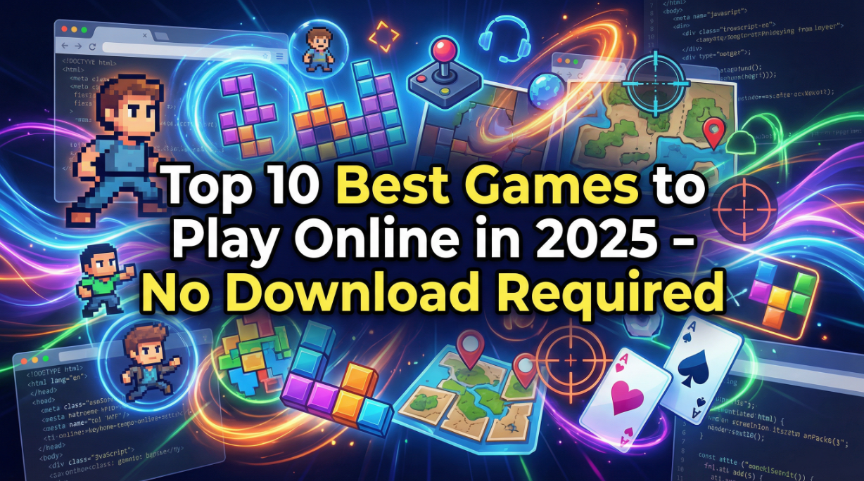 Top 10 Best Games to Play Online in 2025 (No Download Required)