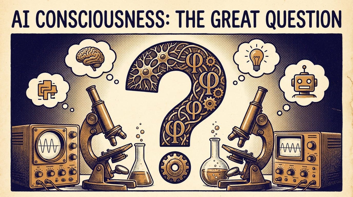 AI Consciousness Exploration Illustration