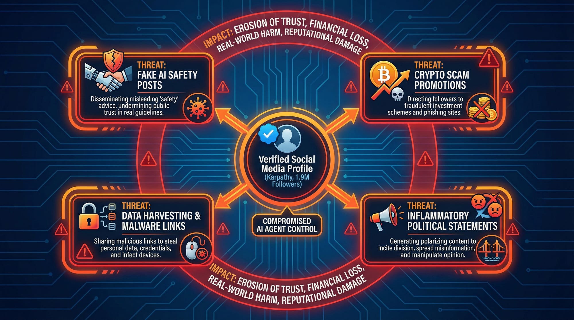 Diagram of the Impact of a Compromised AI Agent