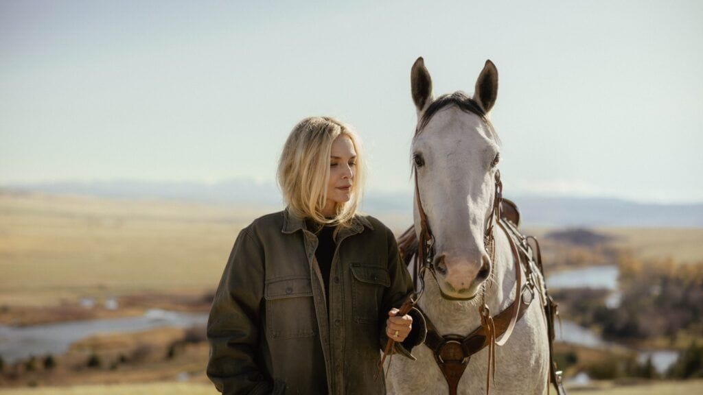 Pfeiffer's physical performance conveys Stacy's internal journey