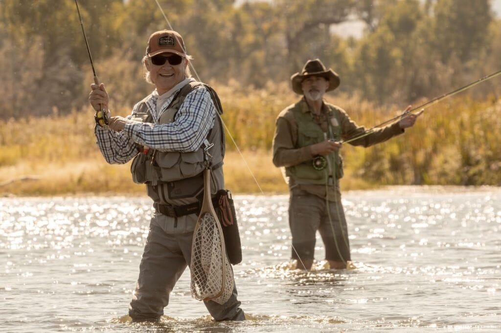 Preston and Paul fly fishing in Montana - a pivotal scene