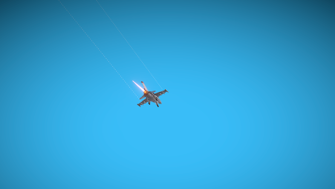 F-16 fighter jet in flight after takeoff