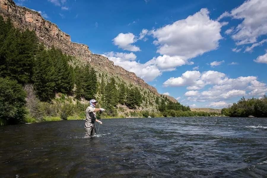 Wade fishing on the Upper Madison River