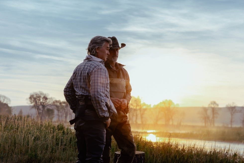 Kurt Russell and Matthew Fox as the Clyburn brothers in The Madison - their final fishing trip