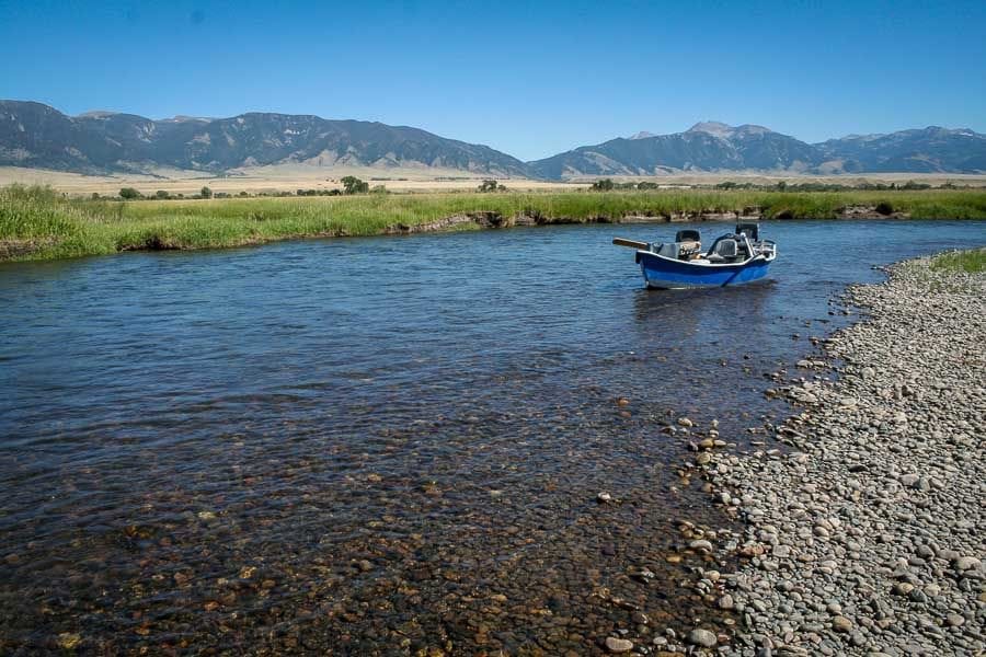 Summer fishing on the Madison River valley