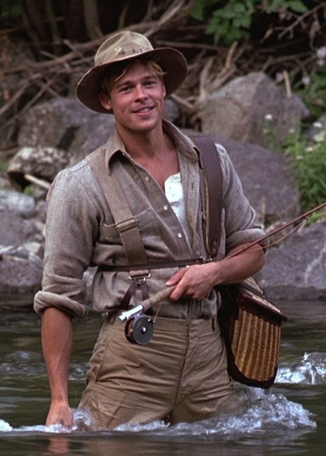 Brad Pitt's iconic shadow casting in A River Runs Through It - fishing as art and virtuosity