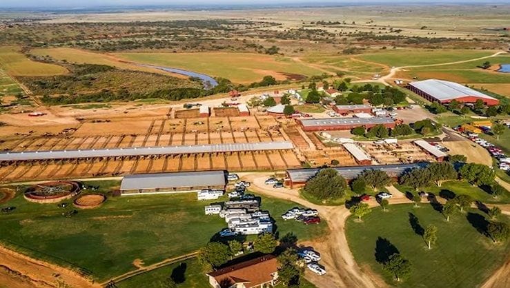6666 Ranch aerial view in West Texas