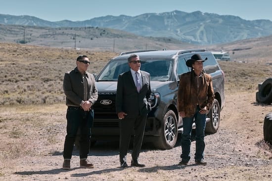 Frankie Loyal, Gil Birmingham as Thomas Rainwater and Mo Brings Plenty as Mo on Broken Rock in Marshals Season 2 Episode 3