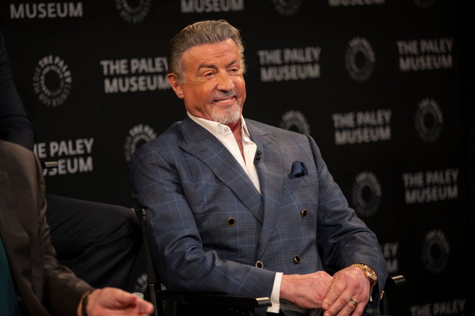 Sylvester Stallone on the Tulsa King panel at PaleyFest NY